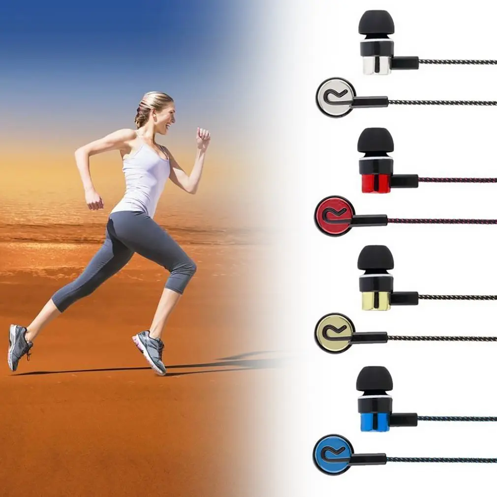

Earphone Braided Wiring Super Bass In Ear Music Earphone HIFI Stereo Earbuds Noise Isolating Sport Earphones With Mic