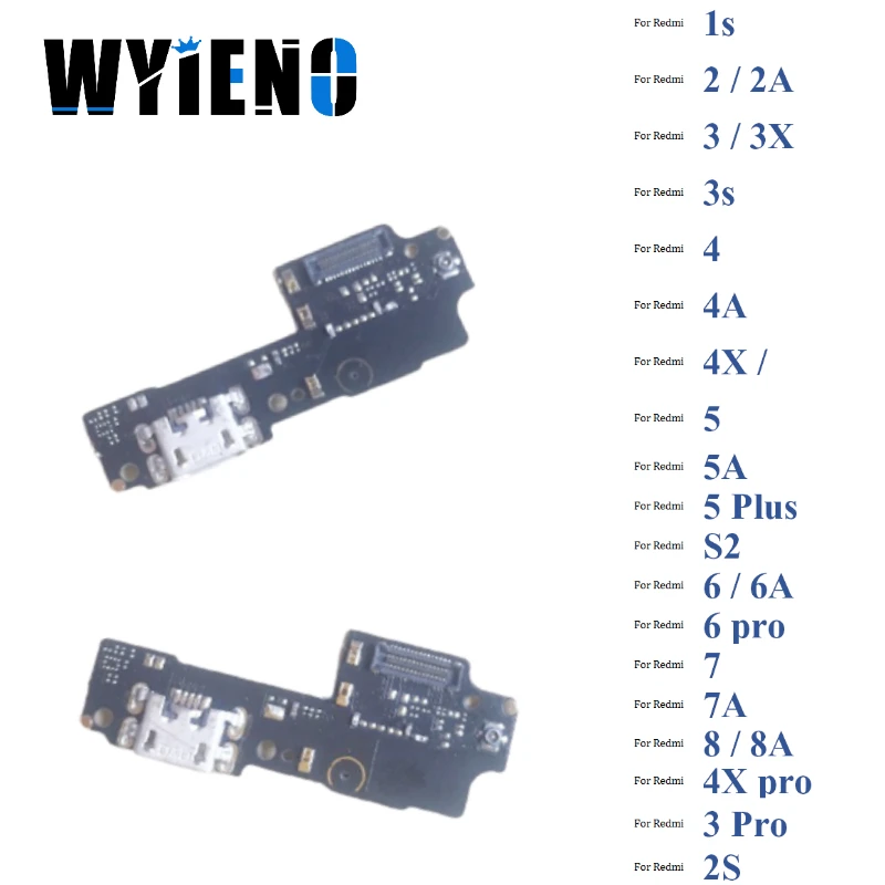Wyieno для Xiaomi Redmi 1s 2 2A S3 3X 3 Pro 3s 4 4A 5 5A зарядное устройство Порт USB док-станция зарядный