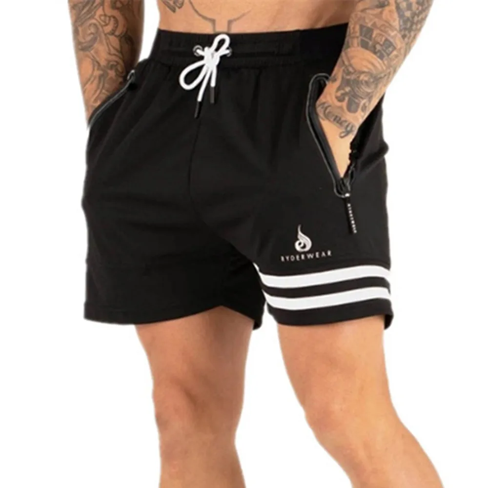

New Muscle Fitness Running Shorts Breathable Quick Dry Sweatpants Casual Outdoor Training Short Pants Brand Patchwork Pants
