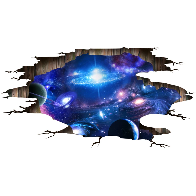 3D космические галактические планеты настенные наклейки сделай сам постер на