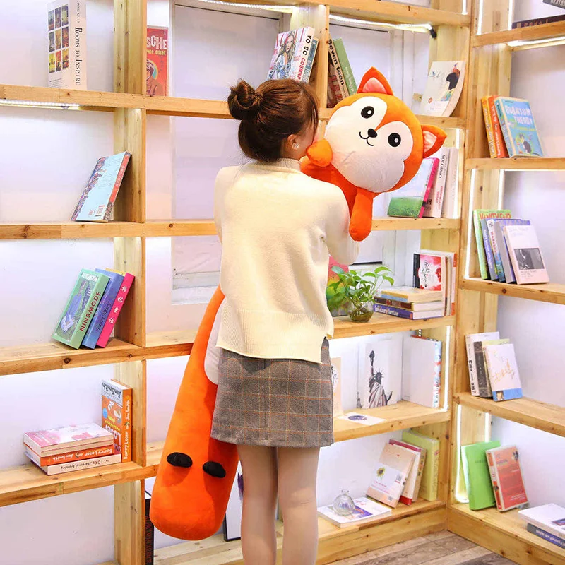 1 шт. 90/140 см мягкие милые длинные телячья кожа плюшевая подушка в виде мягкой