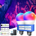 Умсветильник почка 5 Вт-20 Вт, светодиодная RGB-лампочка E27 B22, базовая стандартная лампочка, умная жизнь, приложение для Tuya, функция Google Home