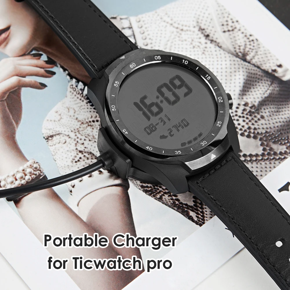 

1 м USB зарядное устройство кабель для Ticwatch Pro спортивные Смарт-часы Мощность адаптер смарт-Браслет замена зарядный кабель