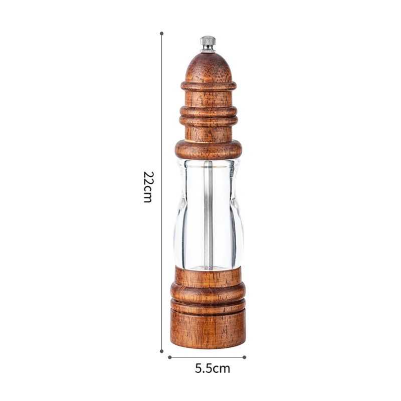 

Wooden Pepper Grinder Set Household Manual Crushed Sea Salt Pepper Pepper Grinder Adjustable Grinder Kitchen Gadget