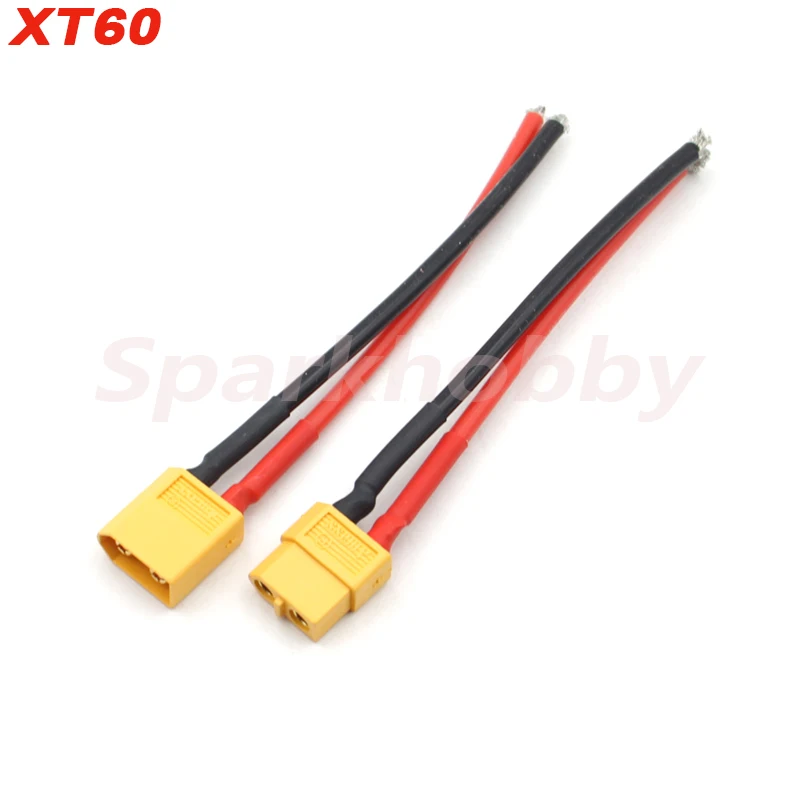 Штекерный разъем Sparkhobby XT60 XT30 T силиконовый провод 14/18AWG 100 мм 5 шт. | Игрушки и хобби
