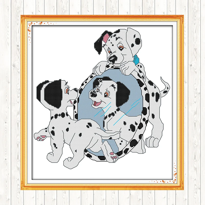 

Dalmatians DIY Needlework Crafts DMC Cotton Thread Printed Canvas Handmade Cross Stitch Embroidery Kit 14CT 11CT Counted Stamped