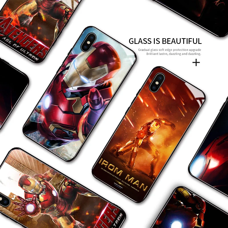 Чехол из закаленного стекла для Huawei Nova Plus Maimang 5 G9 plus Marvel Avenger Superhero Ironman с