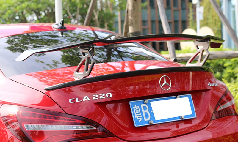 Для Mercedes-Benz CLA W117 CLA180 CLA200 CLA250 CLA260 углеродного волокна задний спойлер, крыло, багажник V Стиль-UP