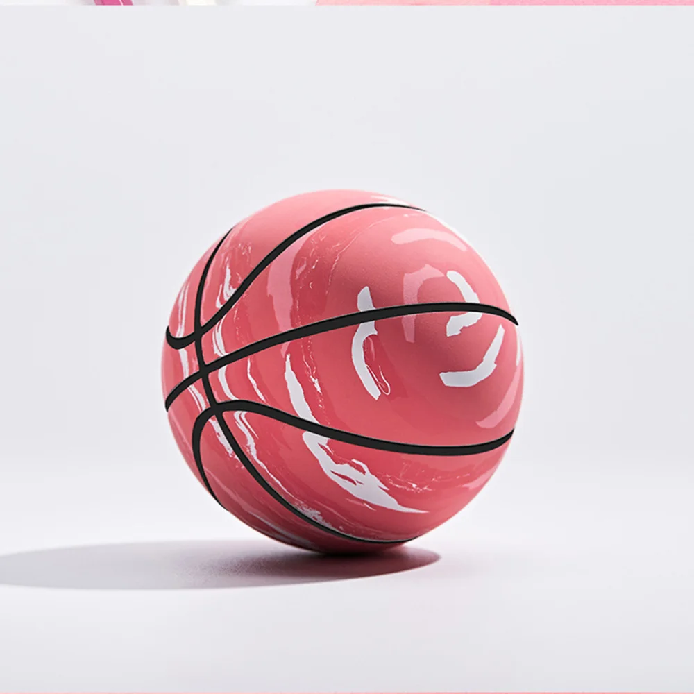 

Glossy Bouncy Desktop Basketball Mini Hollow Rubber Basketball Game for Girls Boys (Red White, 6CM Diameter)