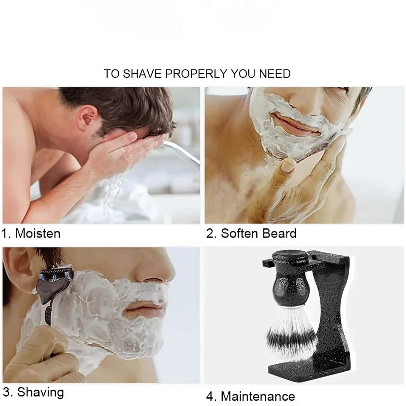 

New Synthetic Badger Shaving Brush Durable Resin Handle Travel Brush,Lathering Well with Shaving Soap Cream for Men Wet Shave