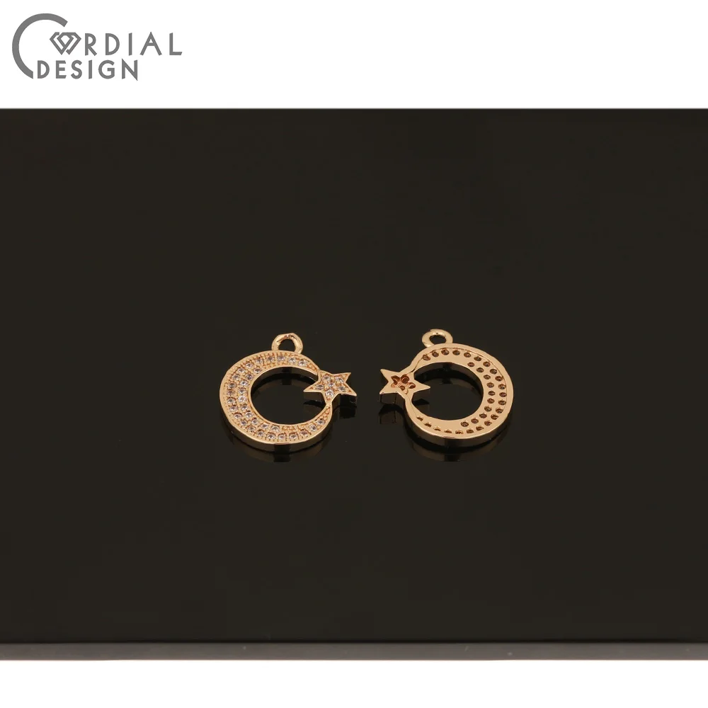 

Cordial Design 30Pcs 15*17MM CZ Charms/DIY Earrings Making/Hand Made/Jewelry Findings & Components/Earrings Accessories/Pendant