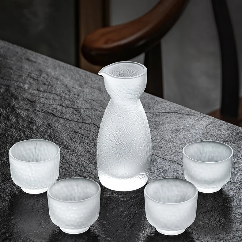 

Mini Glass Flagon Flask Small Japanese Sake Set Matte Liquor Bottle Wine Bottle Butelki Na Alkohol Kitchen Supplies ED50JH