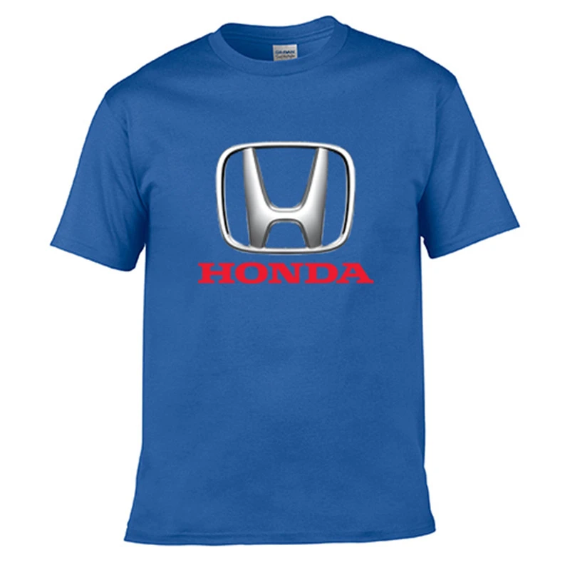 

Men's summer HONDA car LOGO pure cotton printing sports leisure sweat-absorbent comfortable leisure short-sleeved F6