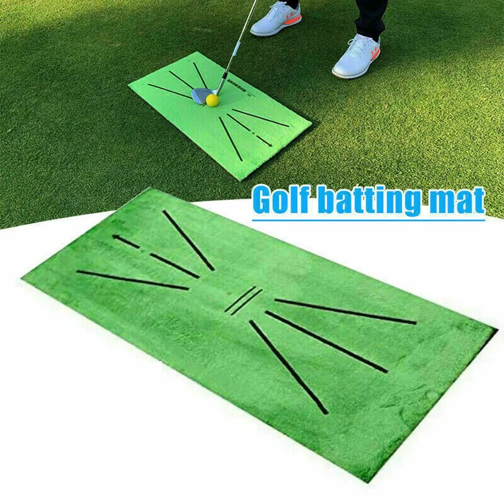 

1pcs 30x60cm Golf Training Mat For Swing Detection Batting Golf Practice Training Aid Game For Home Office Backyard Foam Flannel