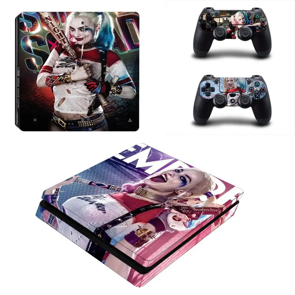 Harley Quinn PS4 Slim sticker s PS 4 тонкие виниловые наклейки для кожи Pegatinas playstation консоли и