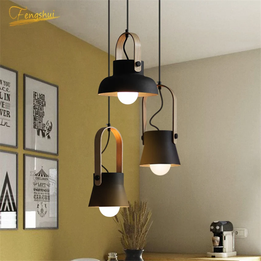 

Nordic Loft LED Pendant Lights Lighting Restaurant Bedroom Simple Hanging Lamps Home Indoor Kitchen Dinning Room Pendant Lamp