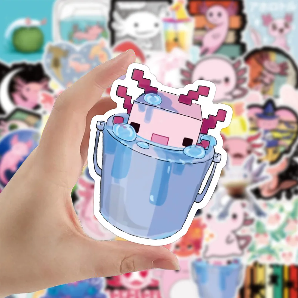 103050pcs cute animal axolotl graffiti stickers cartoon decals kids toy diy diary suitcase scrapbook phone laptop car sticker free global shipping
