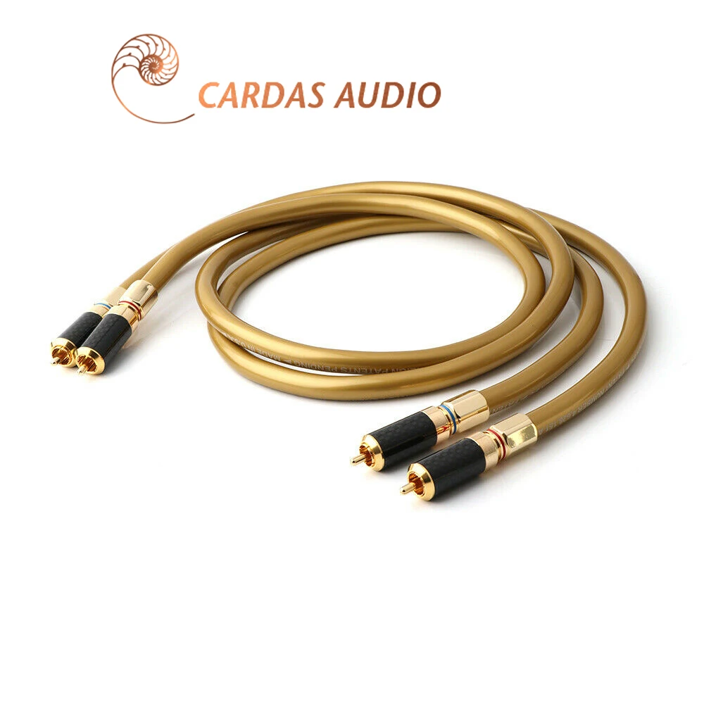 Аудиокабель Hifi Hexlink Golden 5C RCA с разъемом RCA из углеродного волокна
