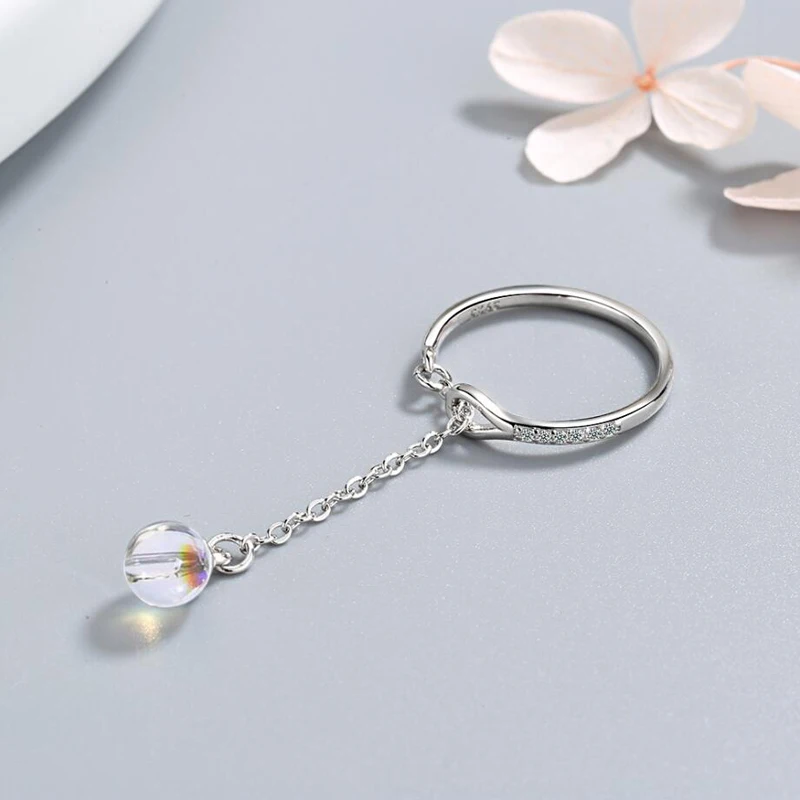 KOFSAC последнее 925 пробы серебряное кольцо модное ювелирное изделие для девушек с