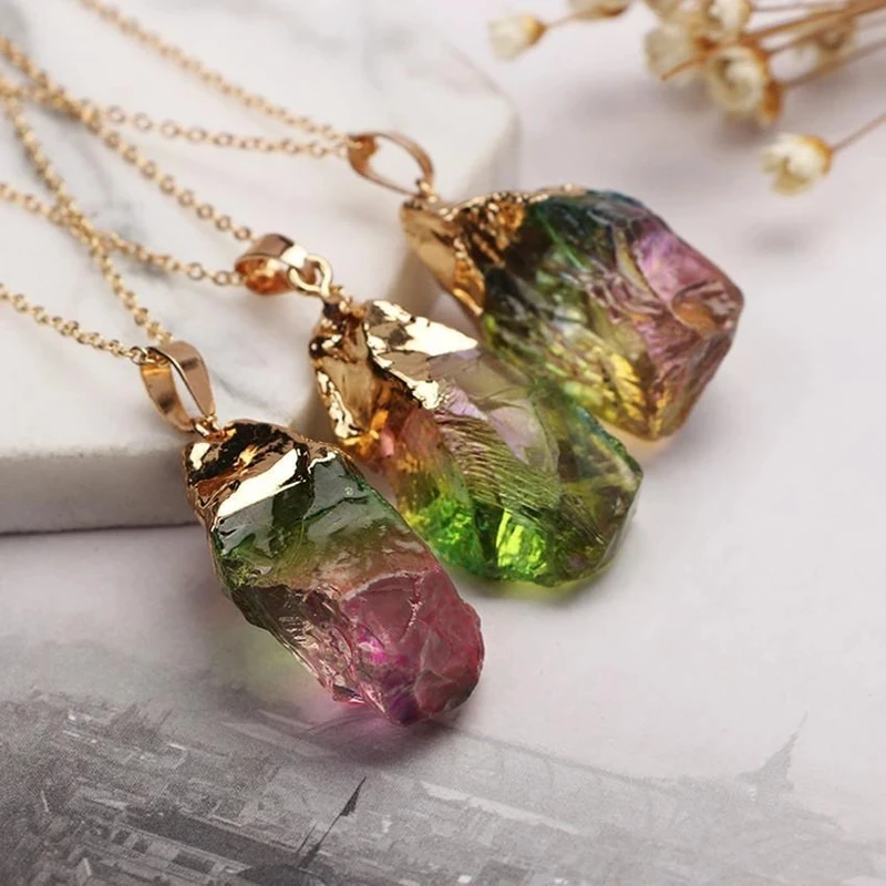 Фото LuckyShine ювелирные изделия в подарок к празднику арбуз ожерелье с подвеской из
