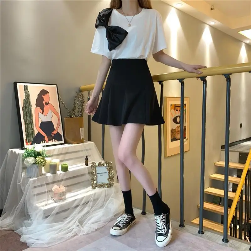 

Skirts Women 3 Colors Minimalist Mini Basic All-match High Quality Harajuku Ulzzang Female Summer Popular Casual Fashion Soft