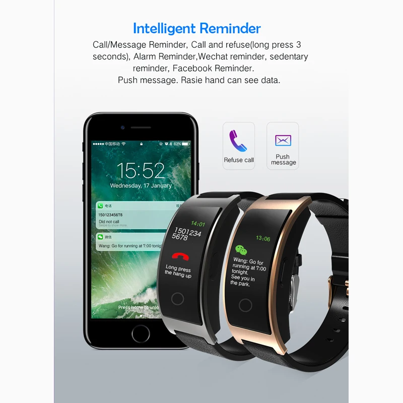 Смарт браслет CK11C смарт 0 96 IPS Цвет Экран крови Давление сердечного ритма smartband для