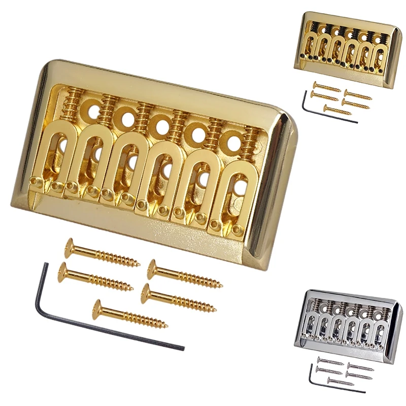 

6 String Fixed Electric Guitar Bridge Zinc Alloy String Fixed Bridge for Electric Guitar Bridge Accessories