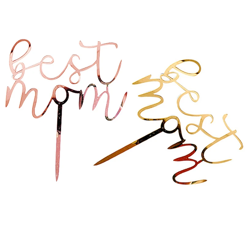 

Smart Home Hot Acrylic Happy Mother's Day Cake Topper Mum Birthday Gold Best Mom Cake Topper For Mother's Birthday Party Cake