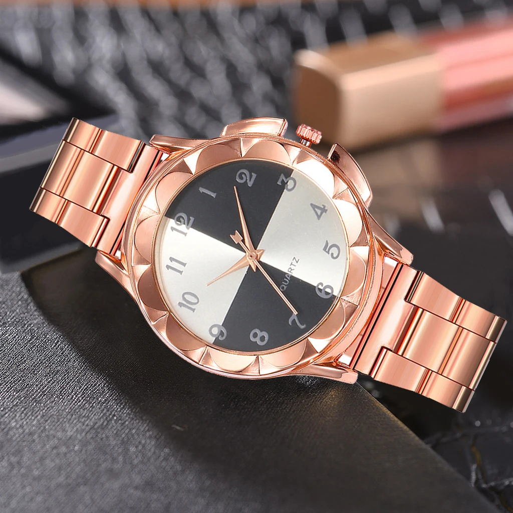 

YOLIA Luxury Women Watch Stainless Steel Rose Gold Bracelet Quartz Wristwatch for women's watches reloj mujer zegarek damski