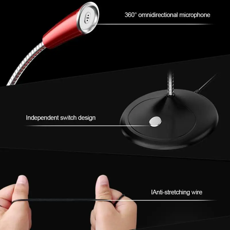 Гибкая новая мини студия речи микрофон Подставка для ПК настольный