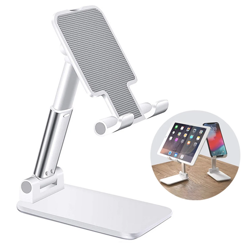 

Universal Adjustable Cell Phone Holder Charging Space Mobile Phone Holder Folding Tablet Stand for IPad for IPhone Huawei Xiaomi