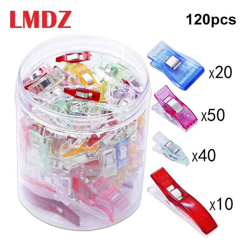 LMDZ 120 шт. цветные зажимы для шитья лоскутного рукоделия разные размеры|Швейные