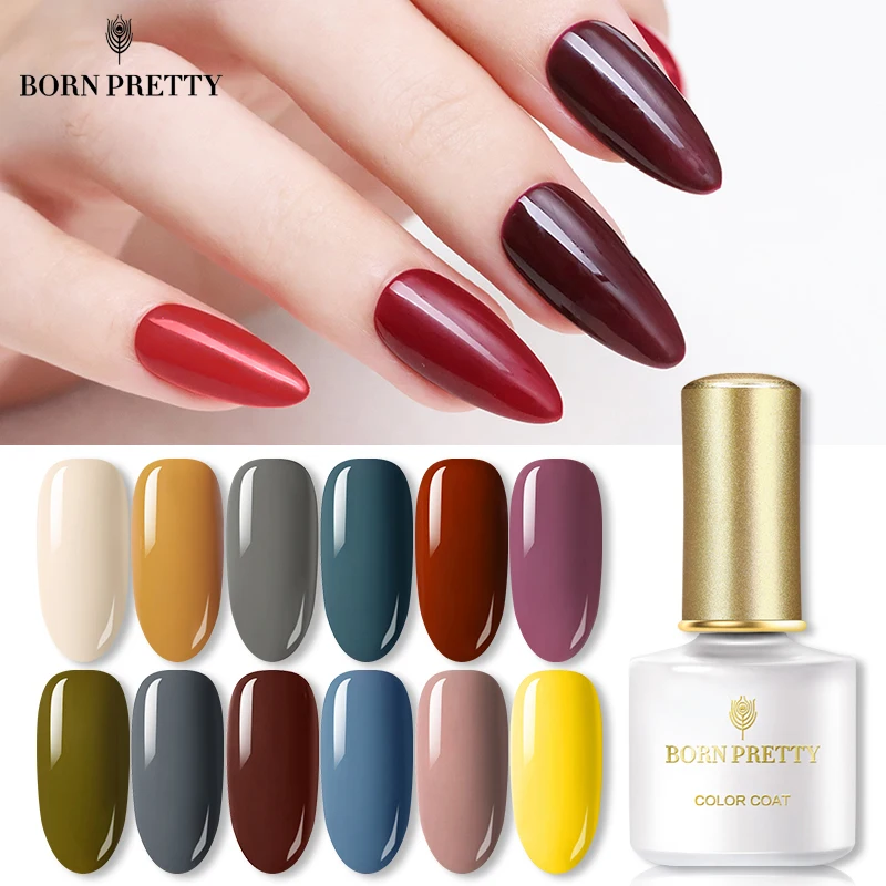 BORN PRETTY чистый цветной гель для ногтей, лак для ногтей, цветной лак для ногтей, отмачиваемый УФ светодиодный Гель-лак, базовое верхнее покрытие, 6 мл для маникюра своими руками