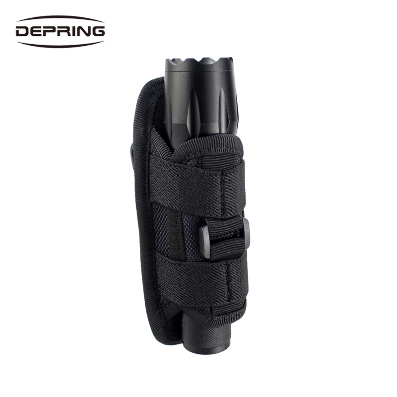 

Tactical Duty Belt Torch Expandable Flashlight Holster Hunting Lighting Flashlight Holder Pouch with 360 Degrees Rotatable Clip