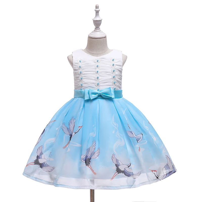 Girls Summer Dress Cartoon Print Baby Girl Costume Princess Christmas Party Cute Tutu 2 3 4 5 6 7 8 Years Kids Clothing | Детская одежда