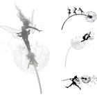 Статуэтка танцующей Феи из стальной проволоки Сказочный Сад, миниатюра, скульптуры, мифические феи, одуванчики, феи, декор для сада