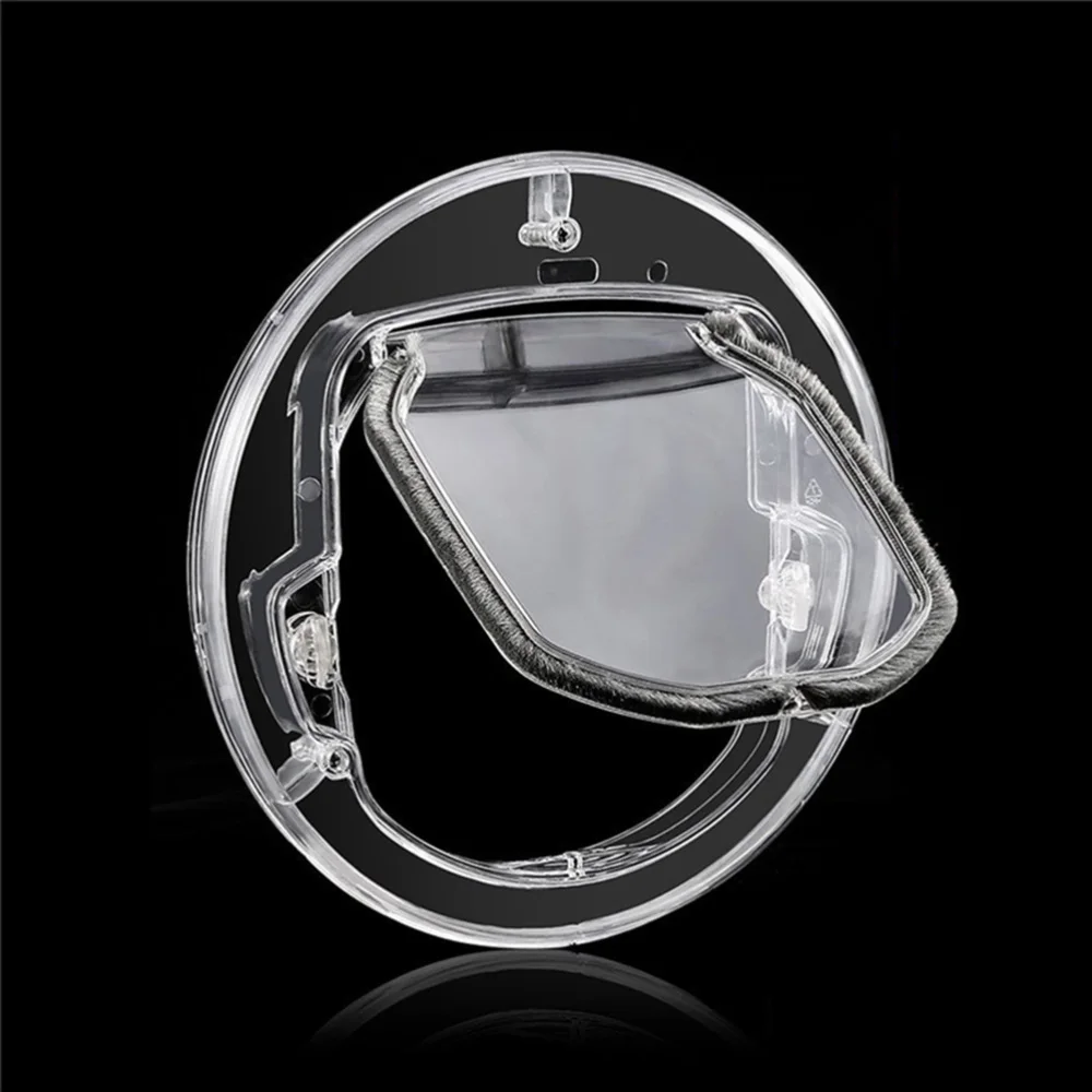 

PC Glass Door Round Cat Entry Exit Door Practical Door Hole Pet Dog Cat Door Hole