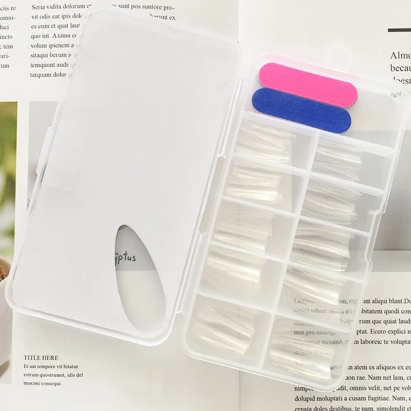 100 шт. профессиональные прозрачные искусственные накладные ногти полное