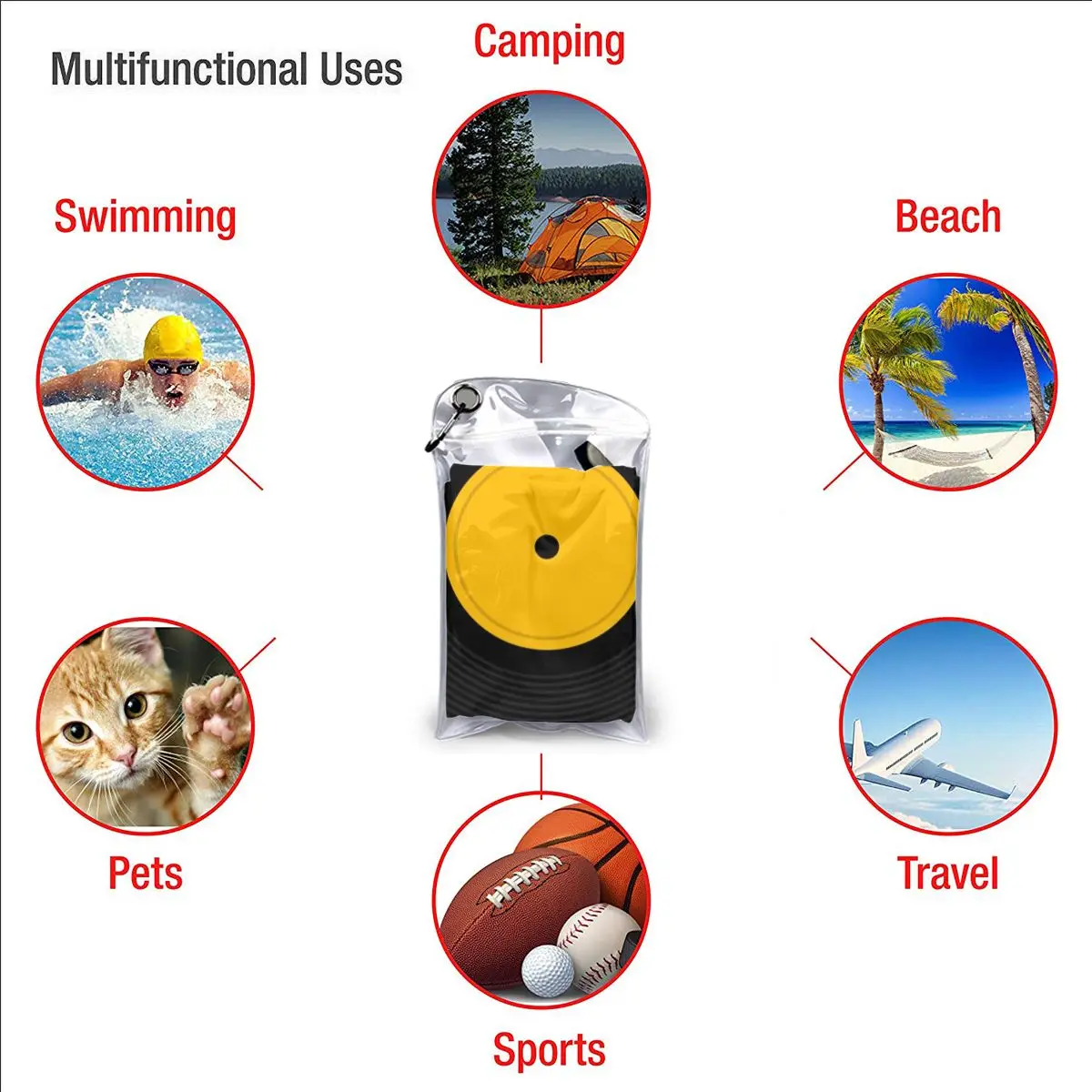 

Quick Drying Pocket Towel Vinyl Record Illustration Portable Water Absorbent Towel No Pilling Sports Bath Towel