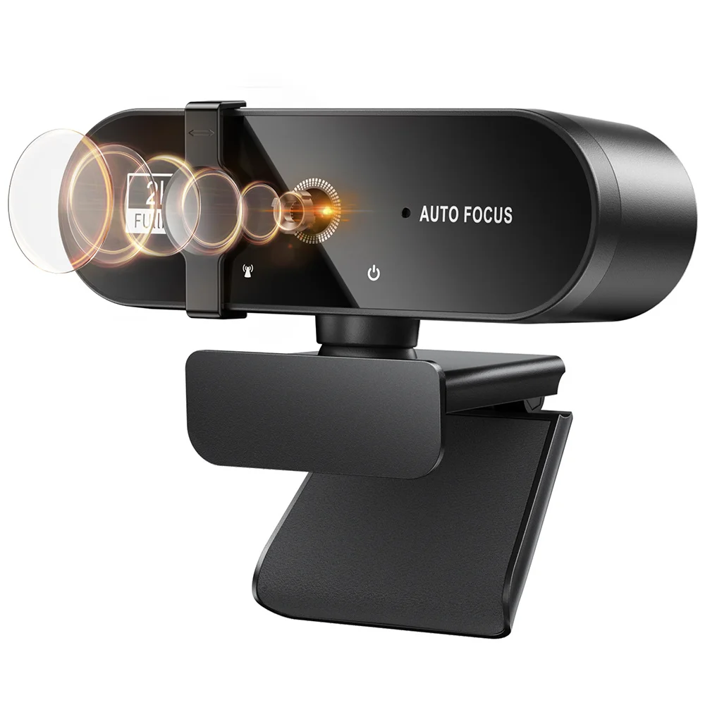 

4K 1080p webcam, 2K Full HD camera, with microphone, 15-30fps, auto focus, suitable for PC, laptop and video call
