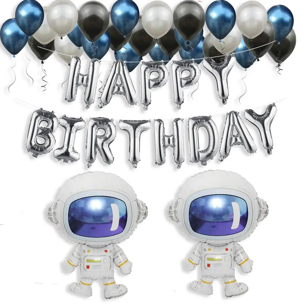 Космическая вечеринка космонавты и ракеты фольга шары галактика системы