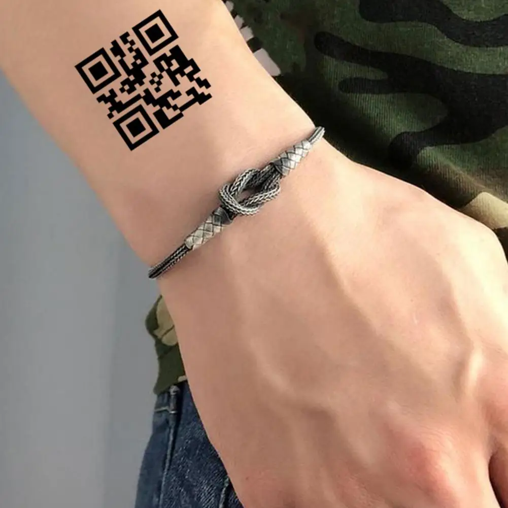 Временные наклейки 60 листов действительный и сканируемый QR-код искусственная