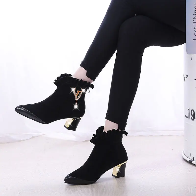 

Give $ 10 coupon Sexy High Heels Women's Shoes Summer Shoes Ladies Pumpswedding zapatos mujer pointed toe suede slingback Woman