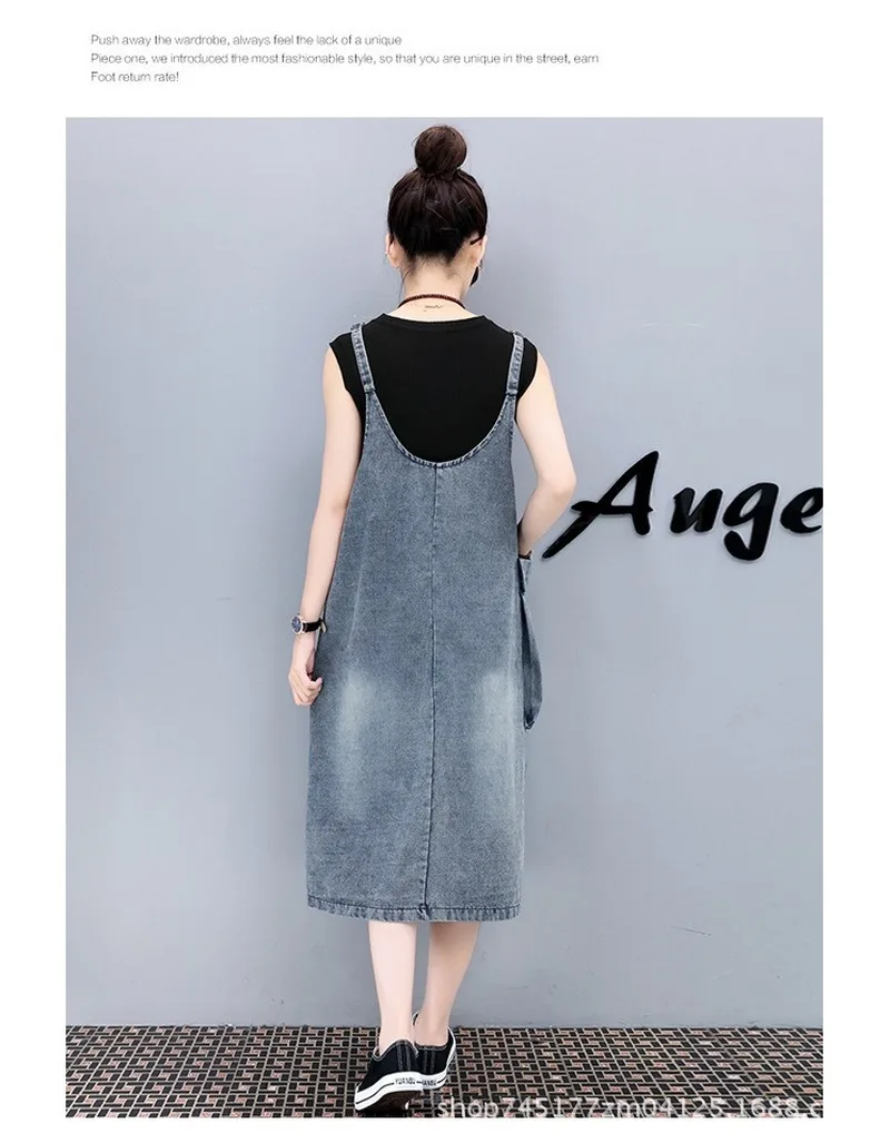 2020 летнее джинсовое платье с регулируемым ремешком сарафан для женщин без