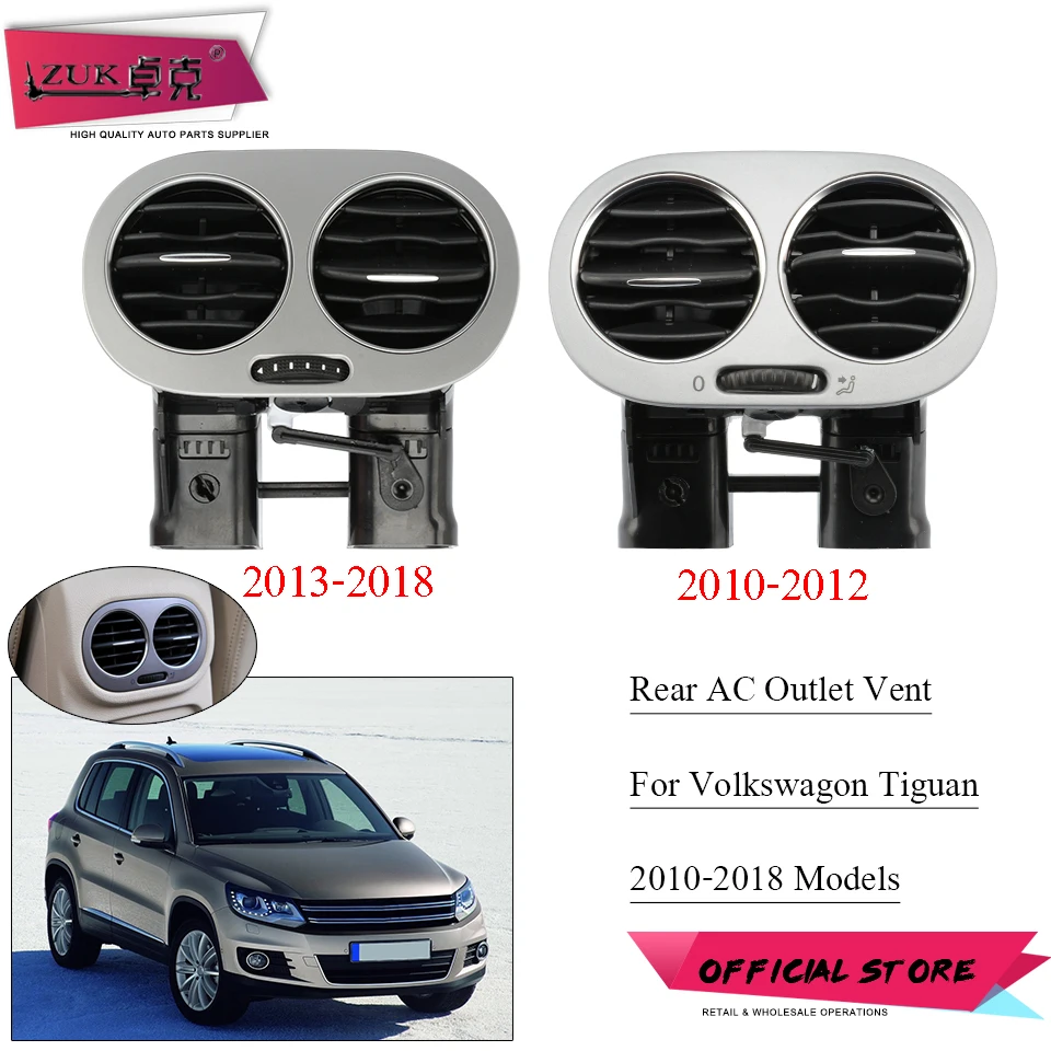 

ZUK For VW Tiguan 2010-2016 Centre Armrest Rear Air Conditioning Outlet AC Conditioner Vent Assembly 5ND819203B 5ND 819 203B