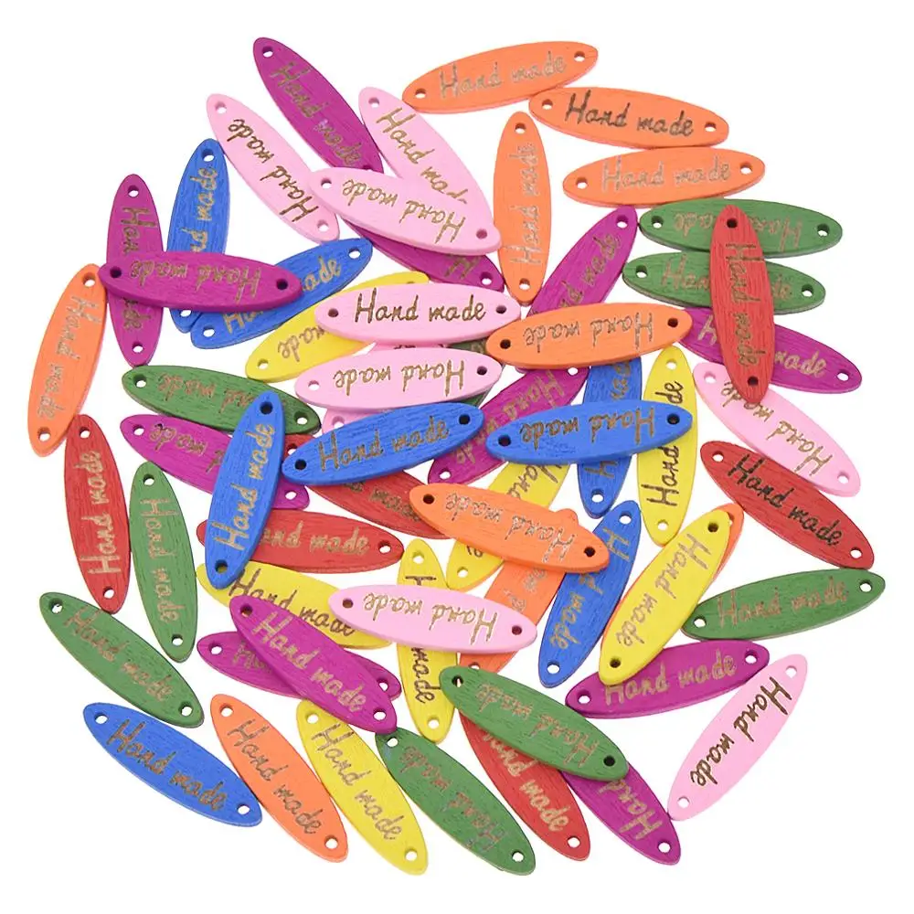 Разноцветные кожаные ярлыки ручной работы 50 шт. для влюбленных семейные подарки