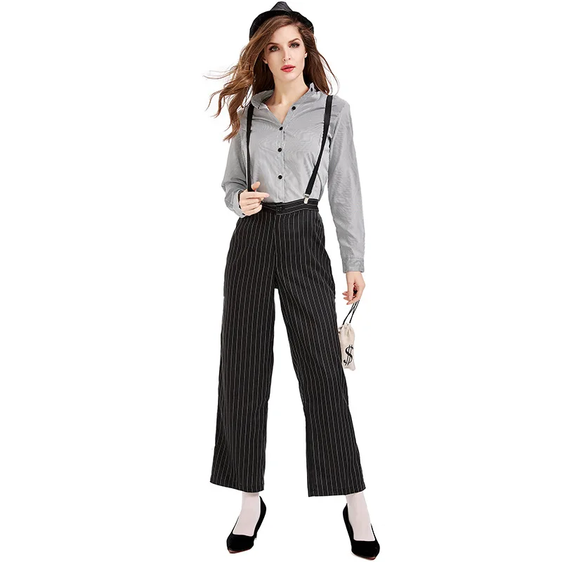 Косплей-костюм Пурим для Хэллоуина 1920-х годов женский мафия Манхэттен Гангстер