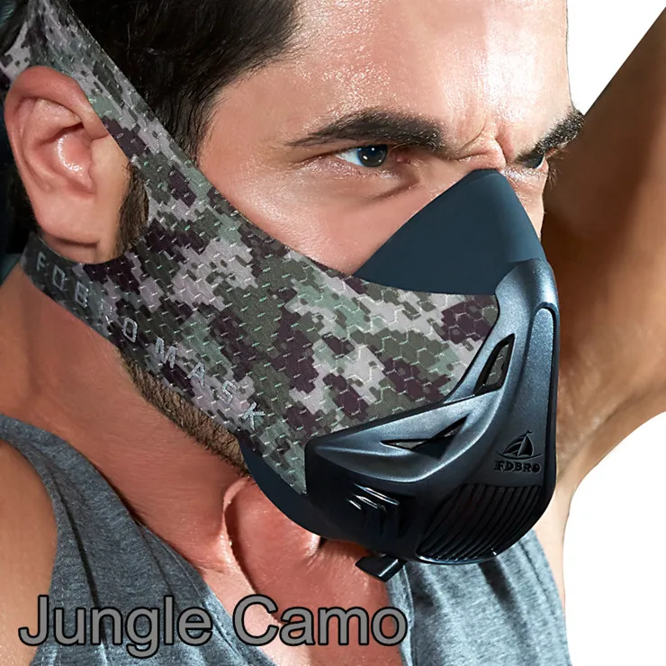 Jungle Camo FDBRO спортивные маски для бега, спортивные маски для тренировок, тренажерного зала, тренировок, велоспорта, высокой высоты, спортивные маски 2,0 - Цвет: Jungle Camo