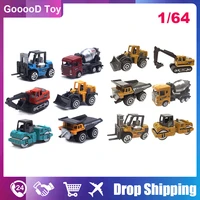 4pcs 164 diecast alloy engineering vehicle excavator truck model car collections classic educational toys children toys for boy