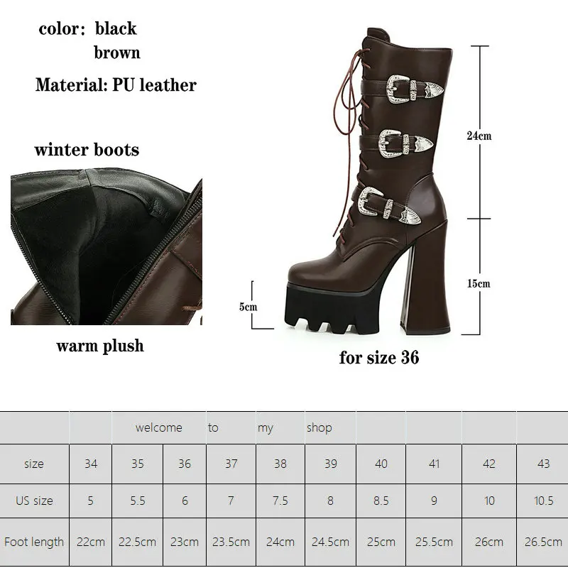 Женские мотоциклетные ботинки на платформе 15 см сапоги до середины икры очень